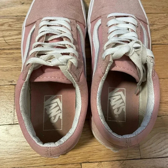 Vans Pink and White Athletic Shoes Womens 7.5 - Picture 7 of 11